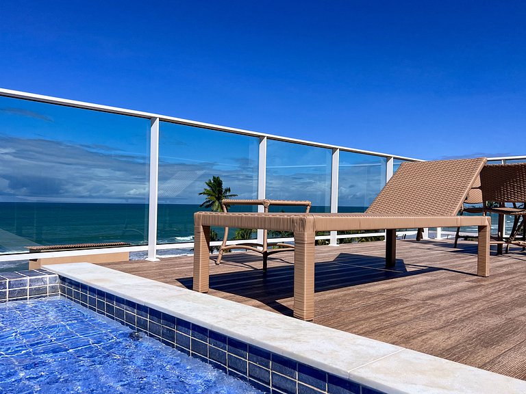 Maravilhoso Flat Frente ao Mar - OceanBlue 304