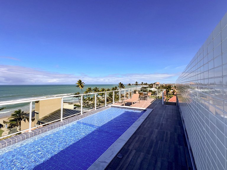 Maravilhoso Flat Frente ao Mar - OceanBlue 304