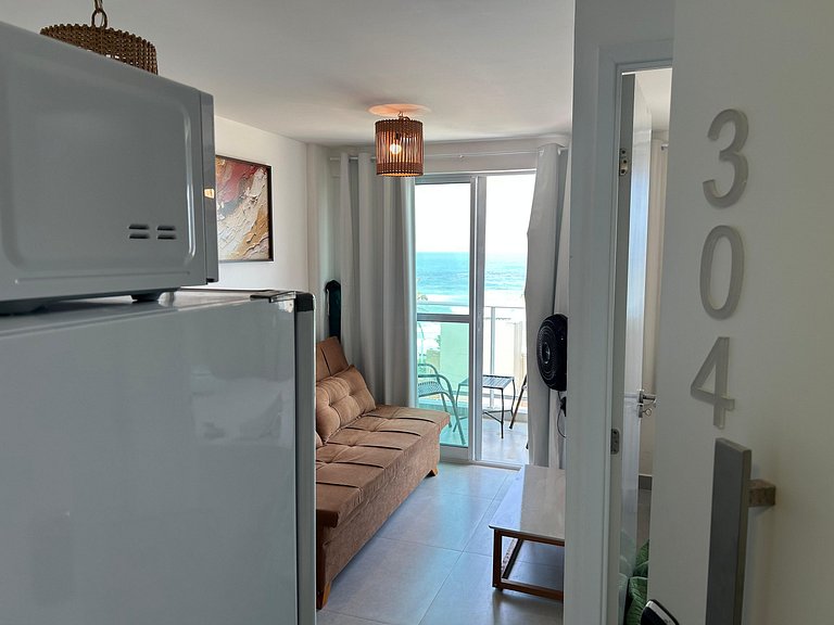 Maravilhoso Flat Frente ao Mar - OceanBlue 304
