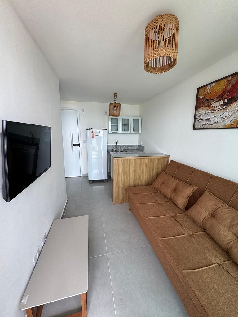 Maravilhoso Flat Frente ao Mar - OceanBlue 304