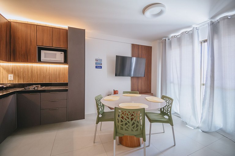 Apto com Piscina Rooftop em Porto de Galinhas