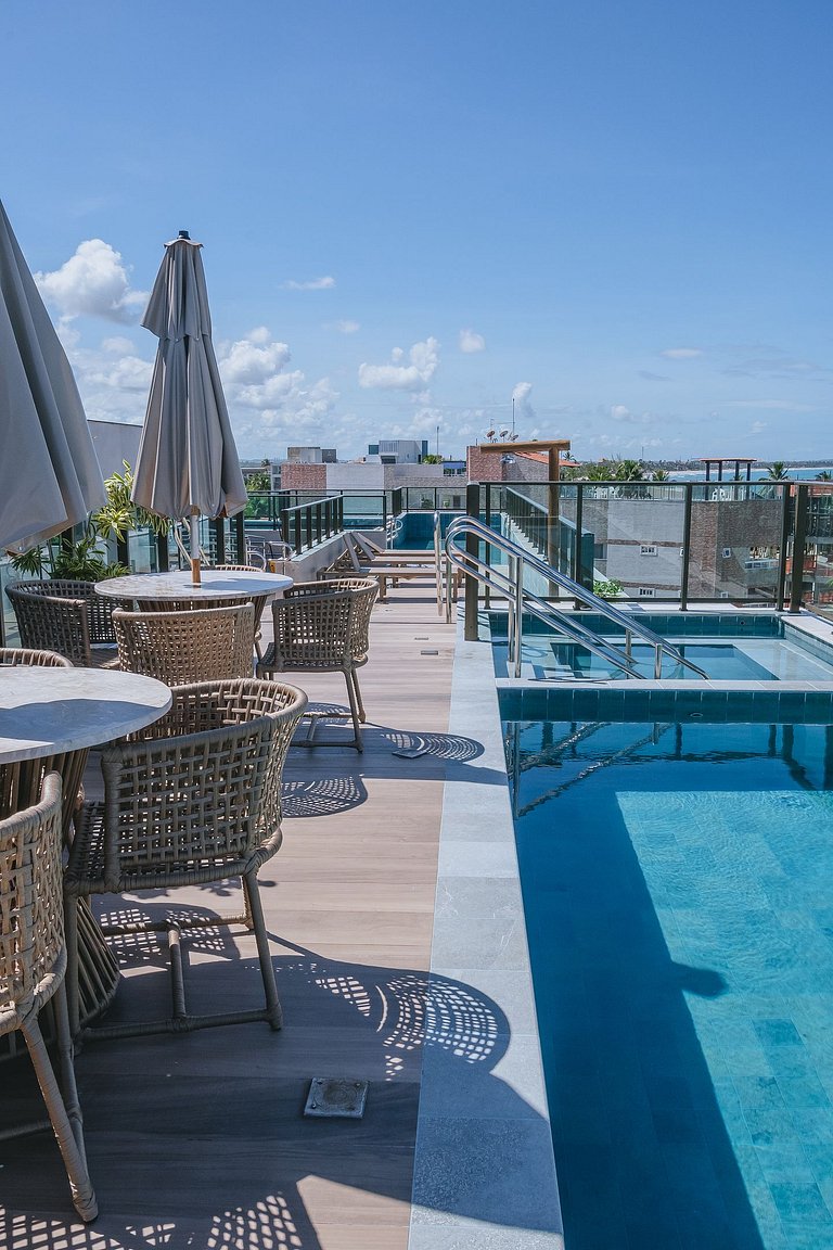 Apt Rooftop Pool Porto de Galinhas Up to 4