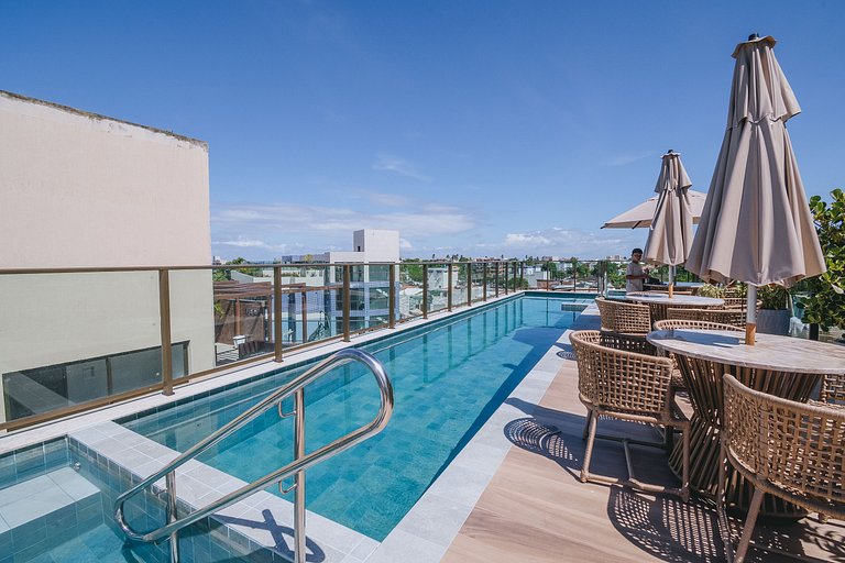 Apt Rooftop Pool Porto de Galinhas Up to 4