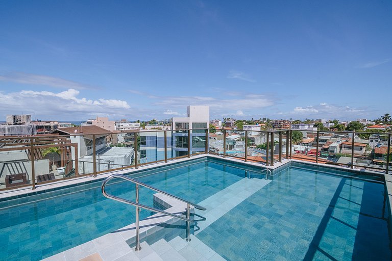Apto com Piscina Rooftop em Porto de Galinhas