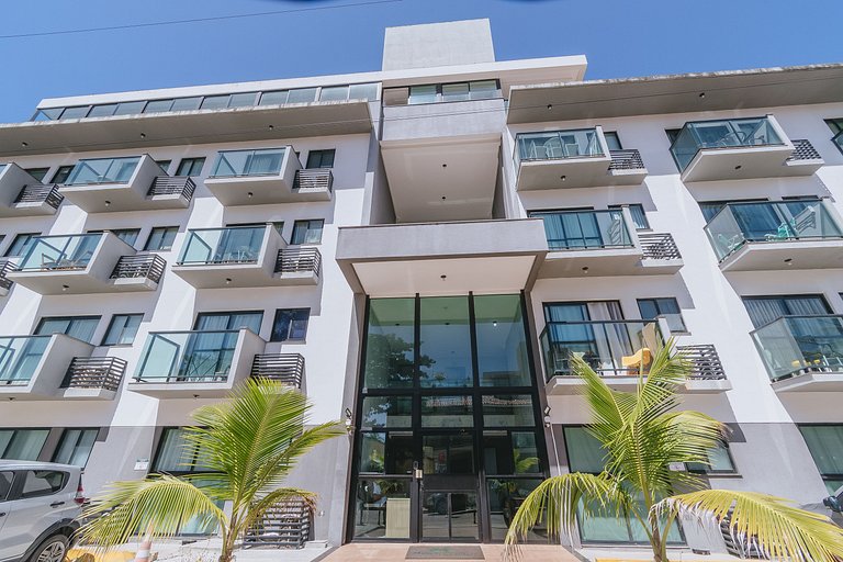 Apto estiloso com vista mar e piscina infinita