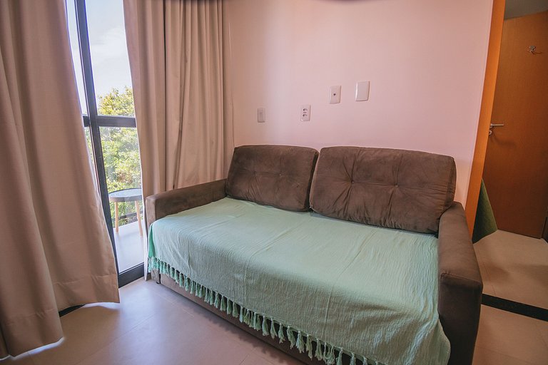 Apto estiloso com vista mar e piscina infinita