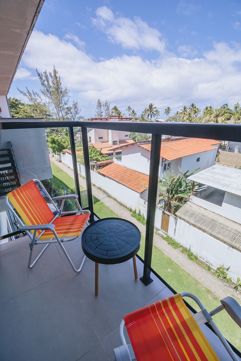 Apto estiloso com vista mar e piscina infinita