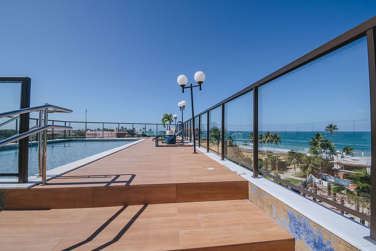 Ap Vista al Mar y Piscina en la terraza Porto de Galinhas