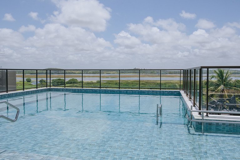Elegant flat with rooftop pool and ocean view
