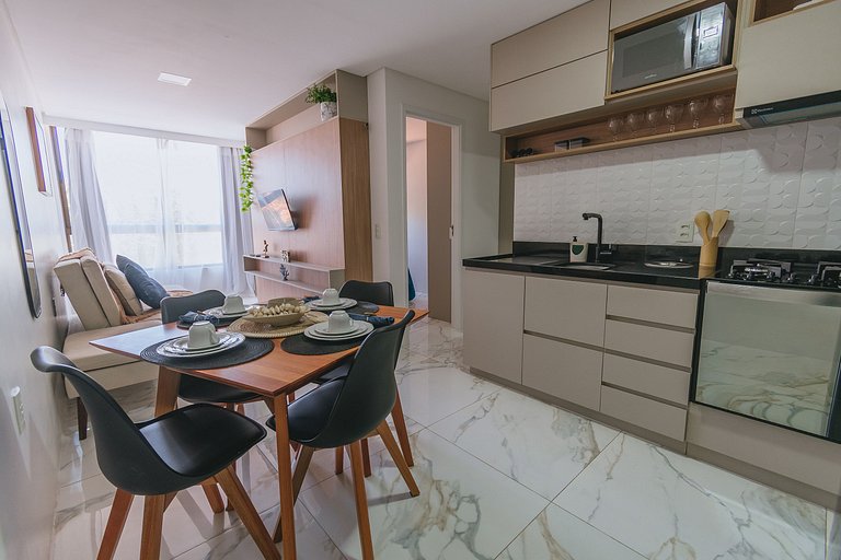 Elegant flat with rooftop pool and ocean view